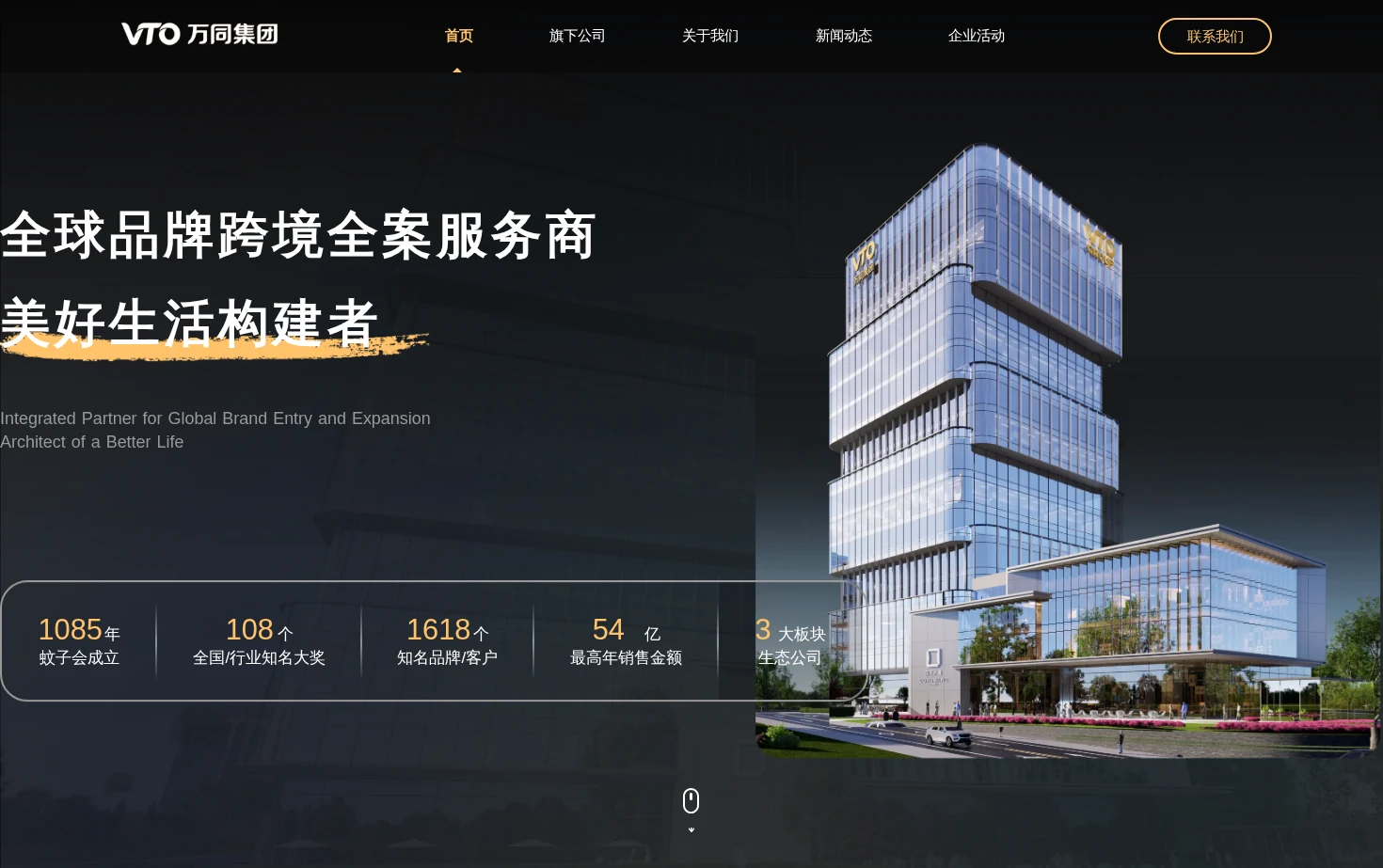 万同集团（VTO） 页面快照